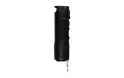 2-In-1 Pepper Spray with Personal Alarm and Textured Case Black