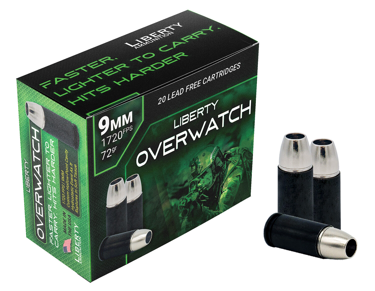 LIBERTY LA-OW9MM-72-1700 9MM 72G OVERWATCH 20/50
