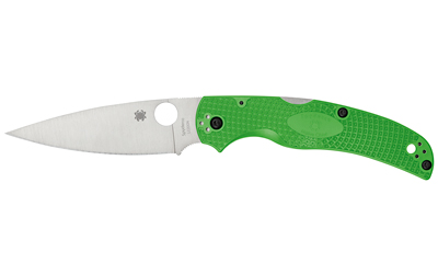 Spyderco Native Chief Lightweight Salt Folding Knife Plain Edge Green FRN Handle