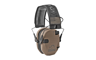 Walker's Razor Patriot Series Slim Electronic Muff, 23 dB, Over the Head, Flat Dark Earth/Black Polymer